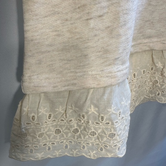 Waypoints The Hue Company Knit Lace Cream Floral Girls Long Sleeve Dress Size M - Picture 11 of 13